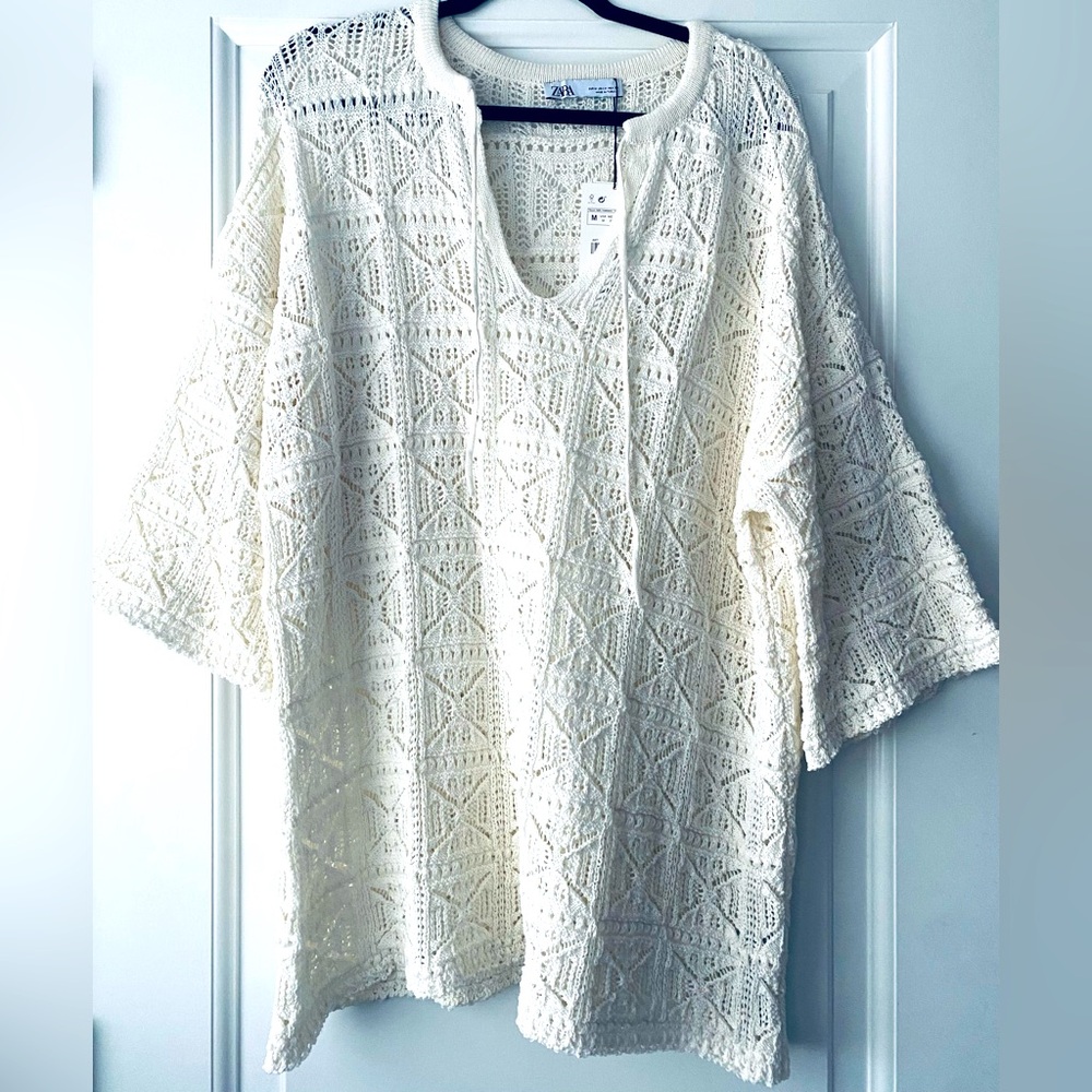 ZARA CROCHET DRESS/COVERUP/TUNIC